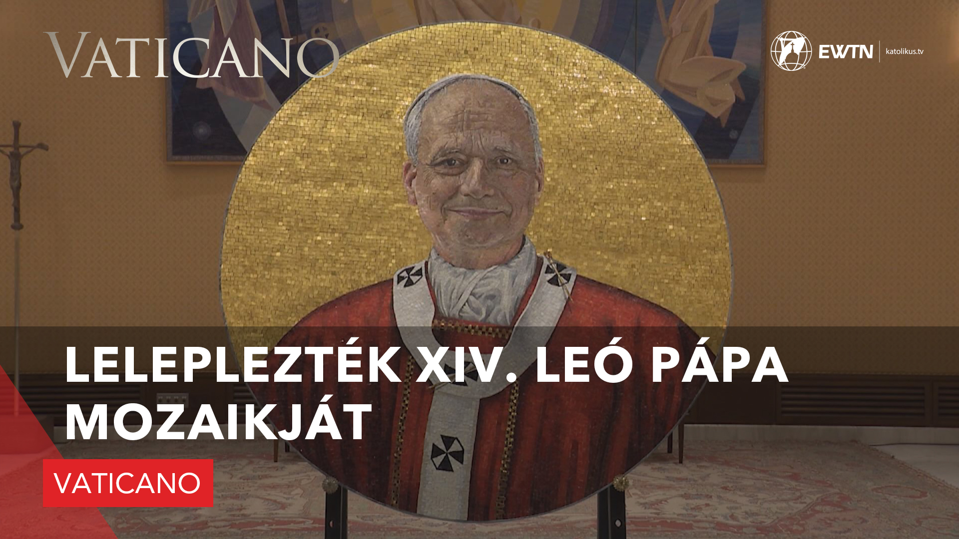 Leleplezték XIV. Leo pápa mozaikját