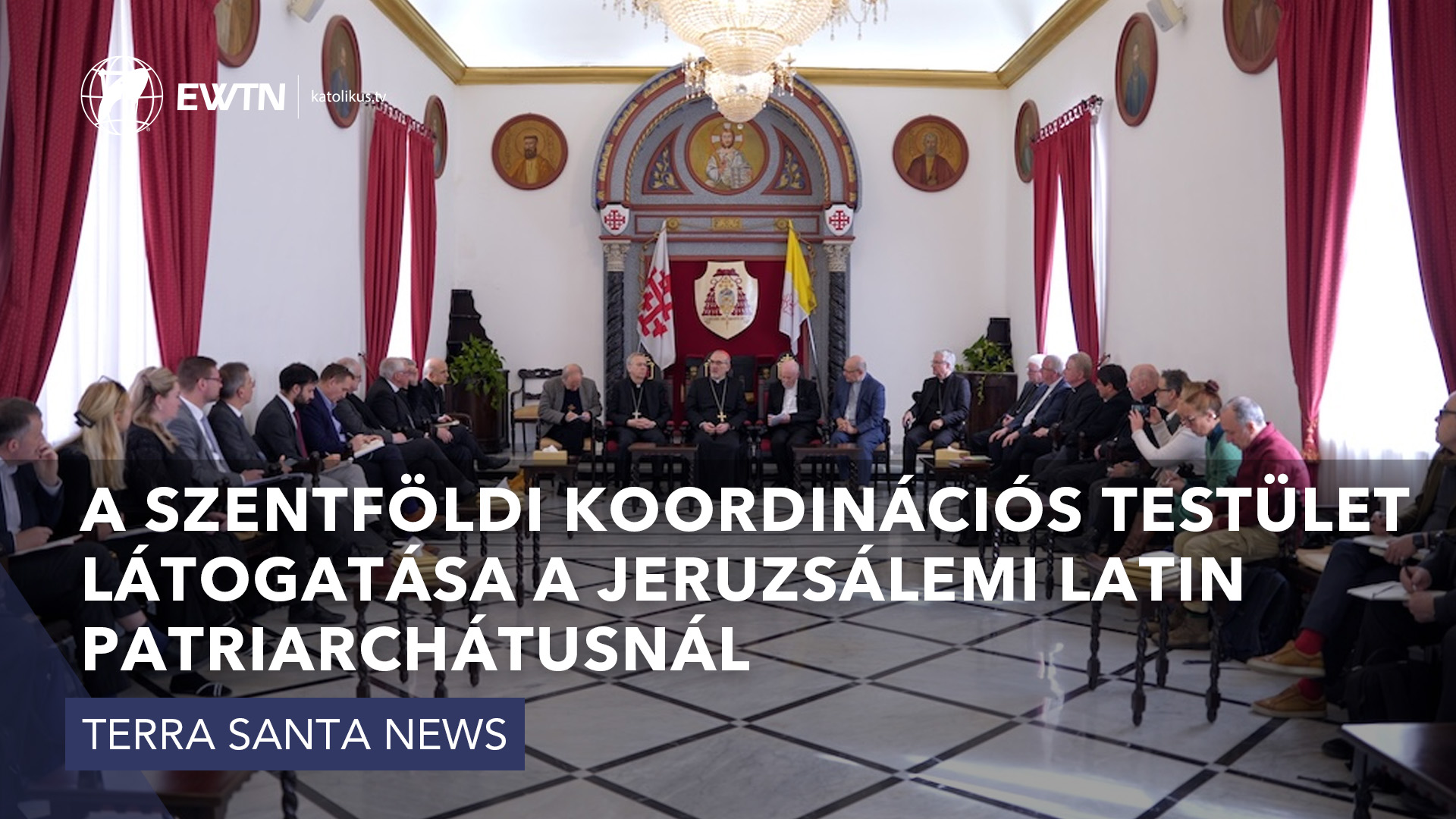 A Szentföldi Koordinációs Testület látogatása a Jeruzsálemi Latin Patriarchátusnál