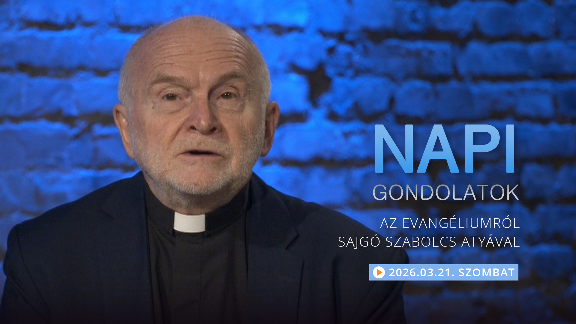 Sajgó Szabolcs atya elmélkedése a szombati evangéliumról