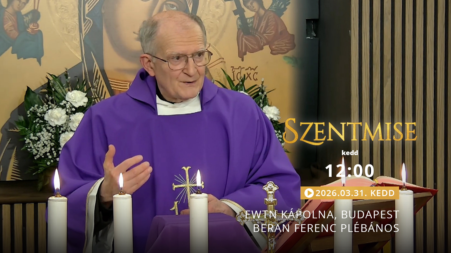 Szentmise a budapesti EWTN kápolnából – Beran Ferenc