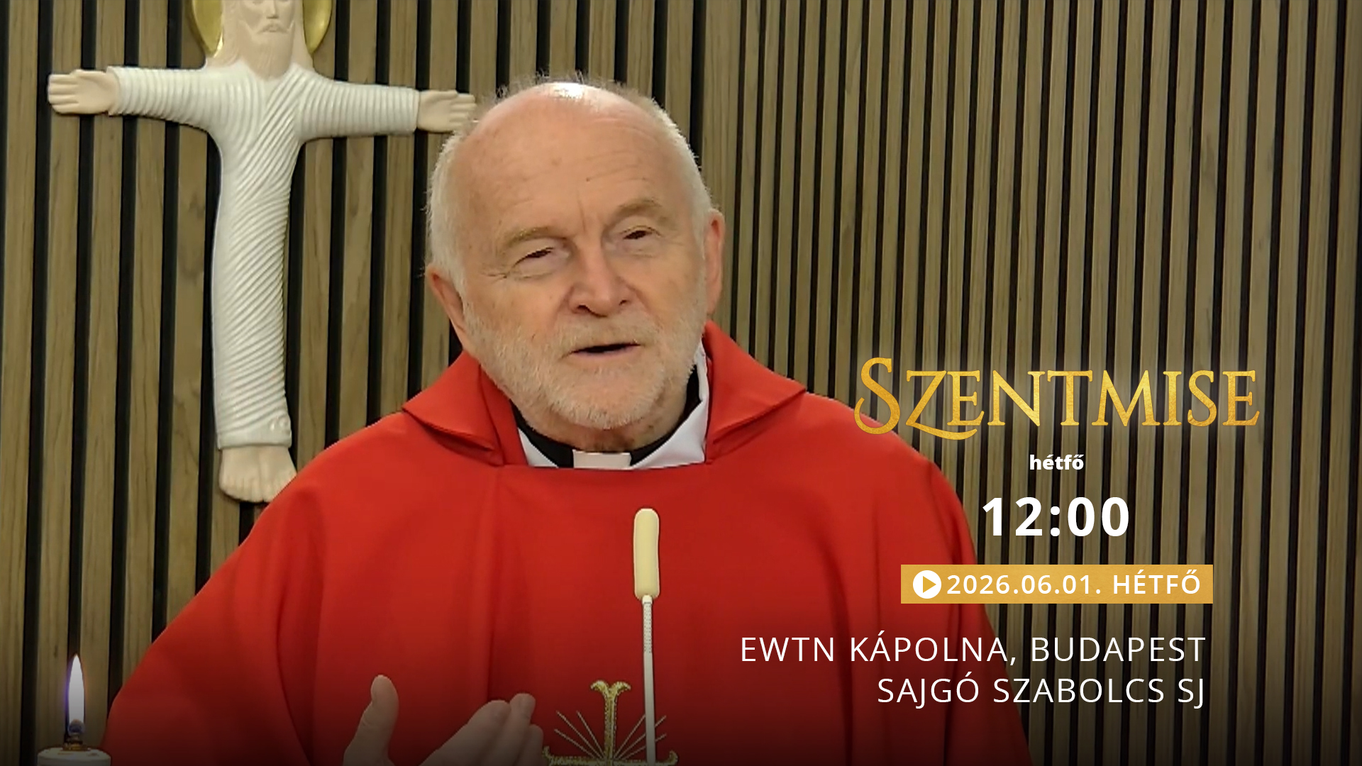 Szentmise a budapesti EWTN kápolnában – Sajgó Szabolcs