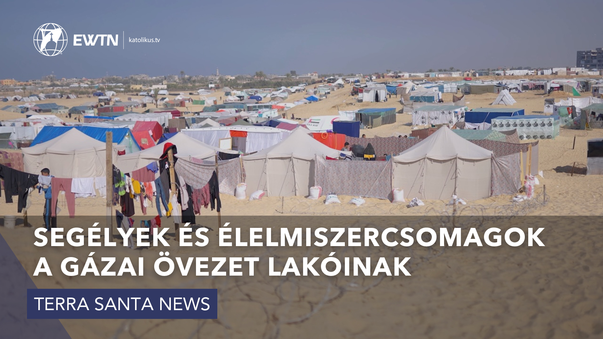Segélyek és élelmiszercsomagok a Gázai övezet lakóinak