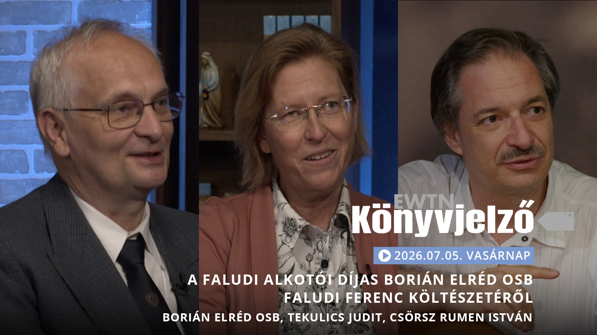 A Faludi Alkotói díjas Borián Elréd OSB Faludi Ferenc költészetéről | EWTN Könyvjelző