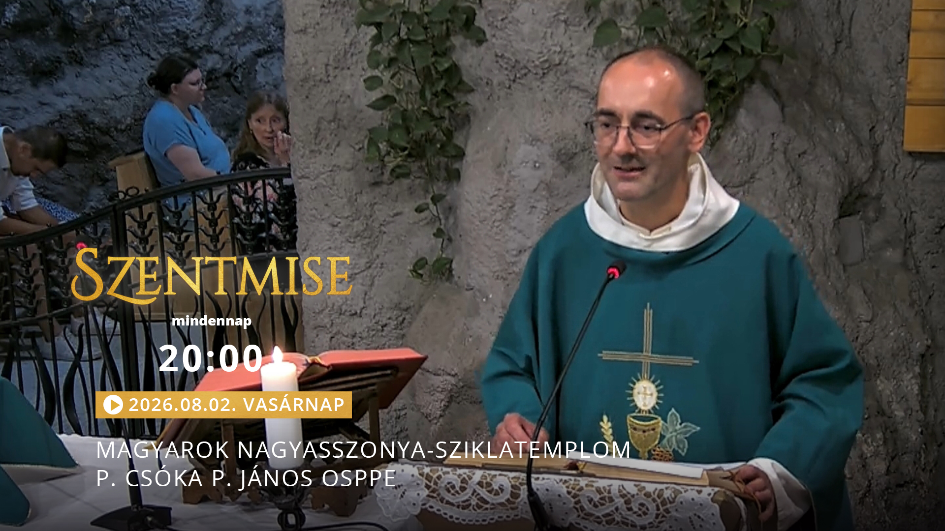 Szentmise a Sziklatemplomból – P. Csóka P. János ezüstmiséje
